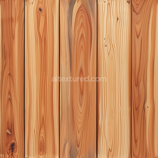 Seamless 3D Pine Wood Planks PBR Texture with Distinct Natural Grain and Knots