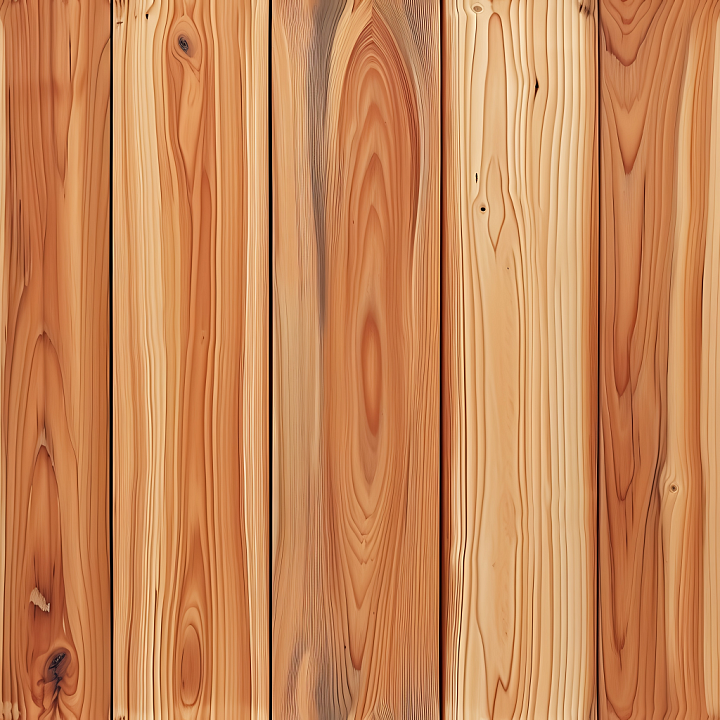 Pine Wood Planks with Distinct Natural Grain and Knots seamless PBR texture preview