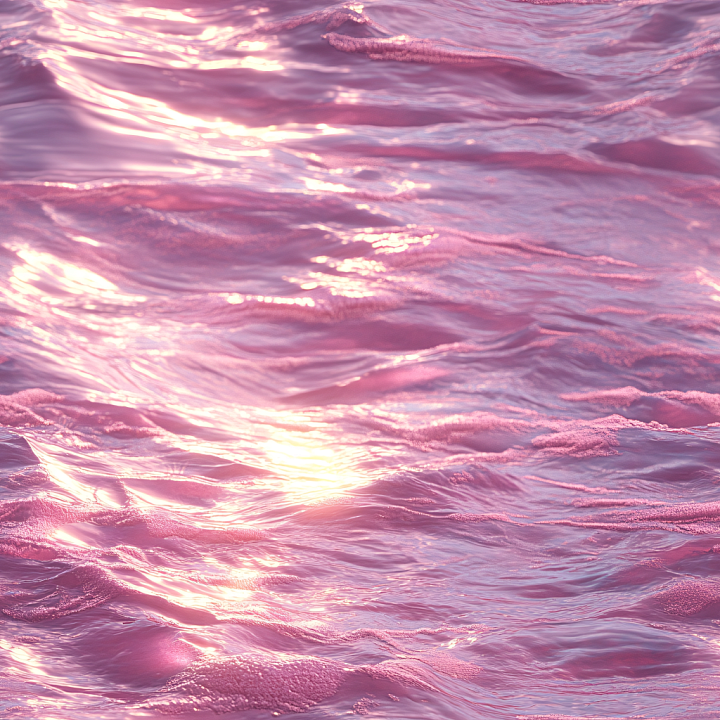 Water with Pink Foam and Gentle Ocean Waves seamless PBR texture preview
