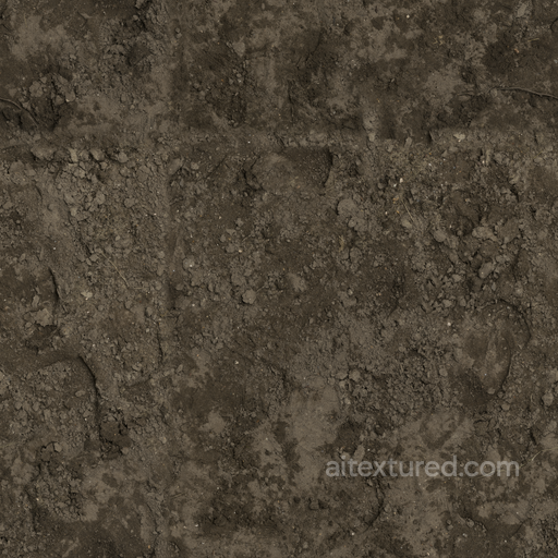Mud Dirt Stones - Brown Mud Ground Footprints Soil seamless Mud PBR texture