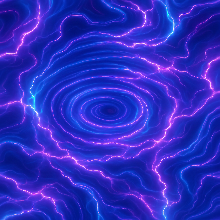 Ripple Effect Fluid Dynamics Liquid Flow Plasma Electric Arcs Neon Glow seamless PBR texture preview