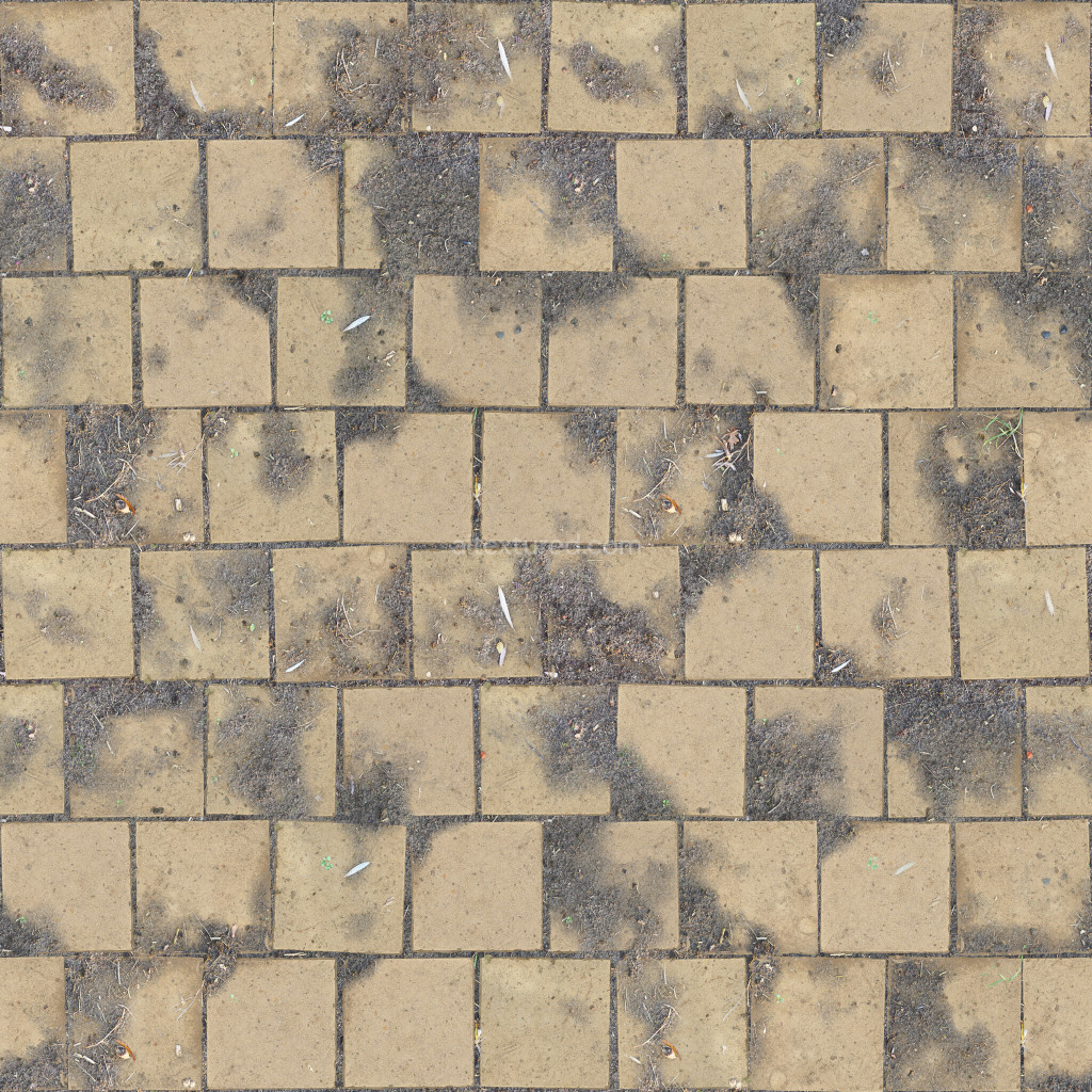 Seamless PBR tiles texture with earthy colors and dirt details