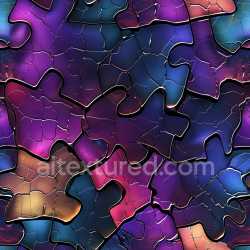 seamless Seamless 3D Cracked Paint PBR Texture with Vibrant Multicolor Puzzle Fractures texture 8k free download PBR