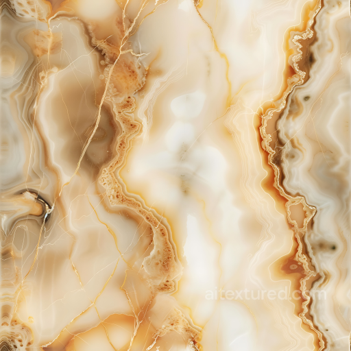 Crema Caramel Natural Marble PBR Texture with Warm Organic Veins seamless Marble PBR texture