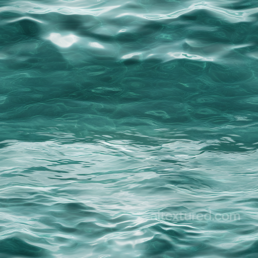 Realistic Ocean Surface Water Texture with Soft Wave Detail seamless Water PBR texture