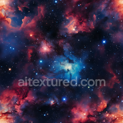 seamless Seamless 3D Space PBR Texture Featuring Vivid Nebula Clouds and Starfield Glow texture 8k free download PBR