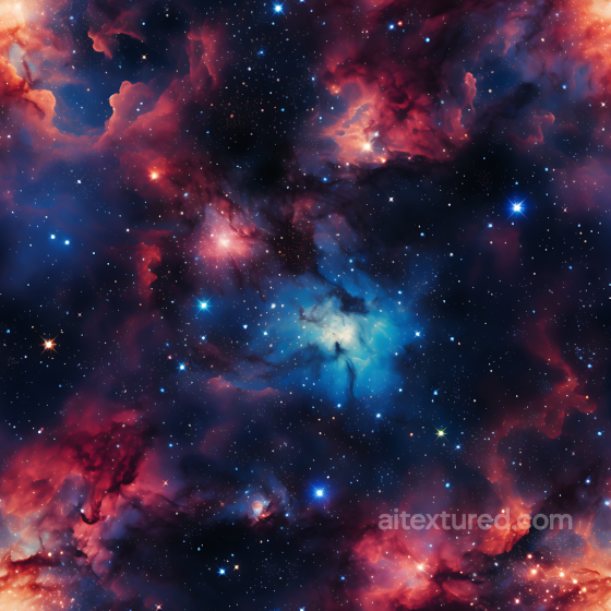 Space PBR Texture Featuring Vivid Nebula Clouds and Starfield Glow Star, space, planets texture preview