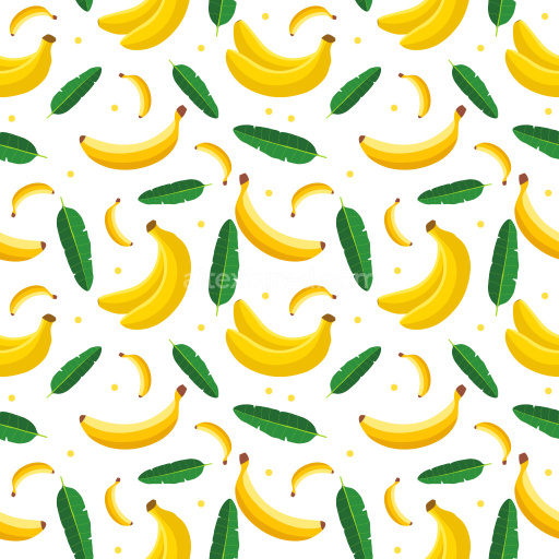 Pattern Bundle - Seamless 3D Pattern PBR Texture Featuring Stylized Yellow Bananas and Tropical Green Leav… texture preview