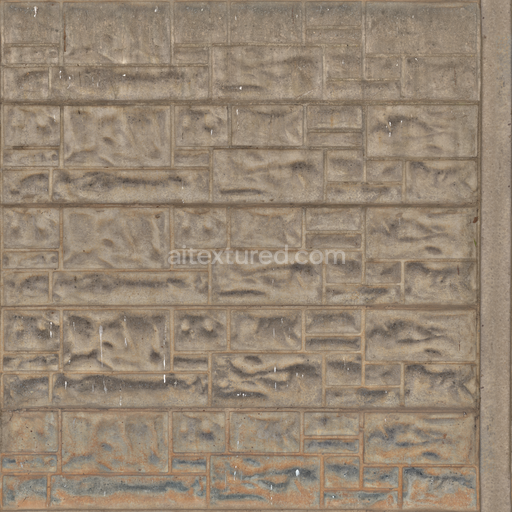 Precast Concrete Wall — Wall Worn Concrete Precast Dirty Patterned — PBR seamless 3D texture