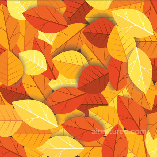 Stylized Autumn Leaves in Orange and Yellow Palette Seamless Texture seamless Autumn Leaves  PBR texture