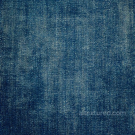 Denim jeans - cracked denim fabric PBR texture with distressed blue pattern texture preview