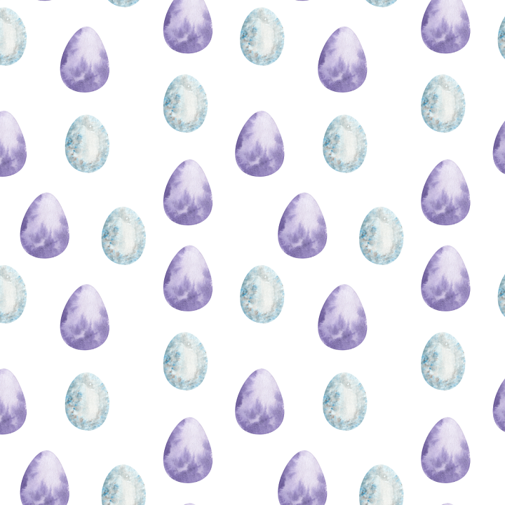 All Christmas Digital paper of Watercolor Purple and Blue Egg Pattern seamless PBR texture preview