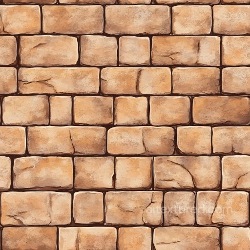 Cracked Brick Wall Texture with Weathered Brown Tones seamless Brick PBR texture