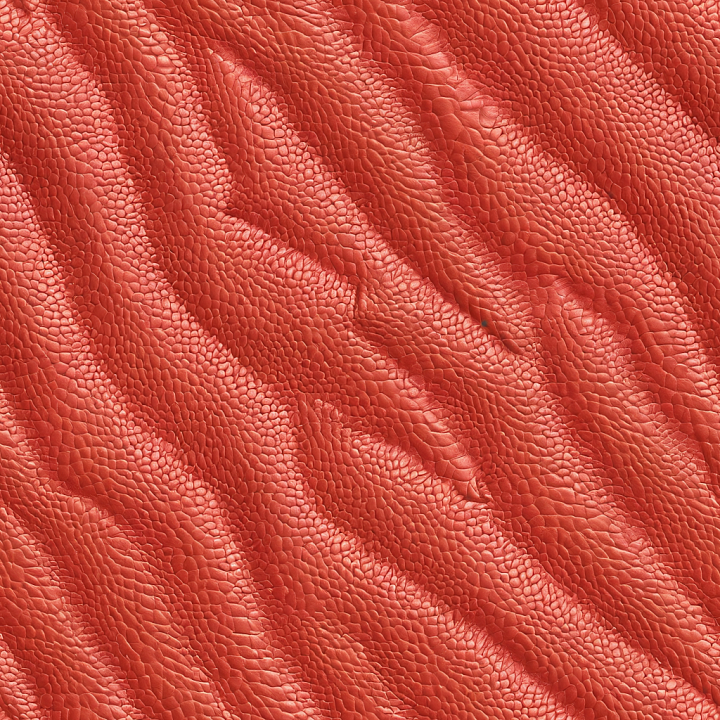 Detailed Red Pebbled Grain Leather with Natural Wrinkles seamless PBR texture preview