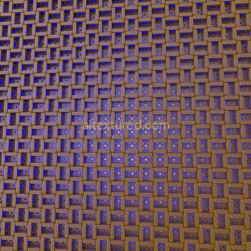 Preview — Seamless PBR Fabric Texture with Blue and Brown Woven Pattern