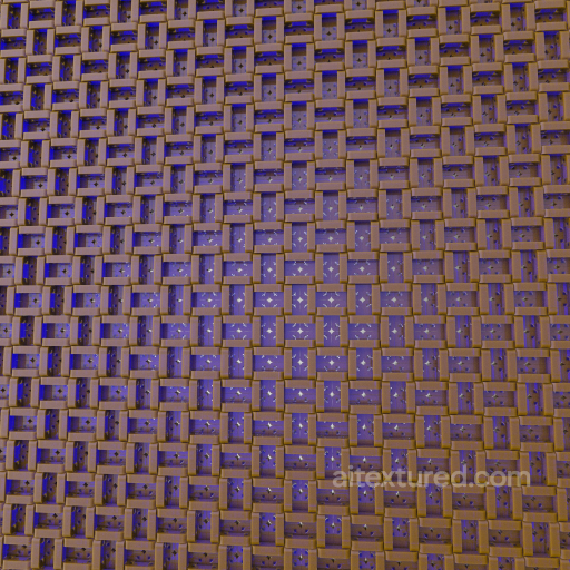 Seamless PBR Fabric Texture with Blue and Brown Woven Pattern seamless Fabric PBR texture