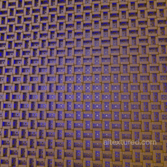 Seamless PBR Fabric Texture with Blue and Brown Woven Pattern Fabric texture preview
