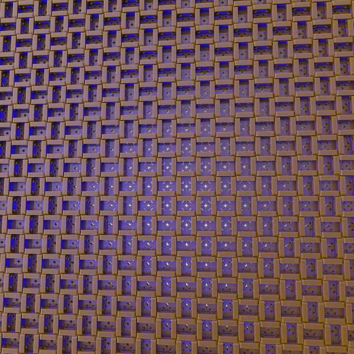Fabric with Blue and Brown Woven Pattern seamless PBR texture preview