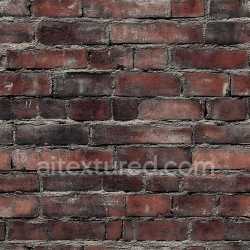 seamless Seamless 3D PBR Texture of Aged Cracked Brick Wall with Worn Mortar in Deep Reds and Browns texture 8k free download PBR