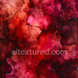 seamless Seamless 3D Alcohol Ink PBR Texture with Deep Red Wine Swirls and Fluid Marbling texture 8k free download PBR