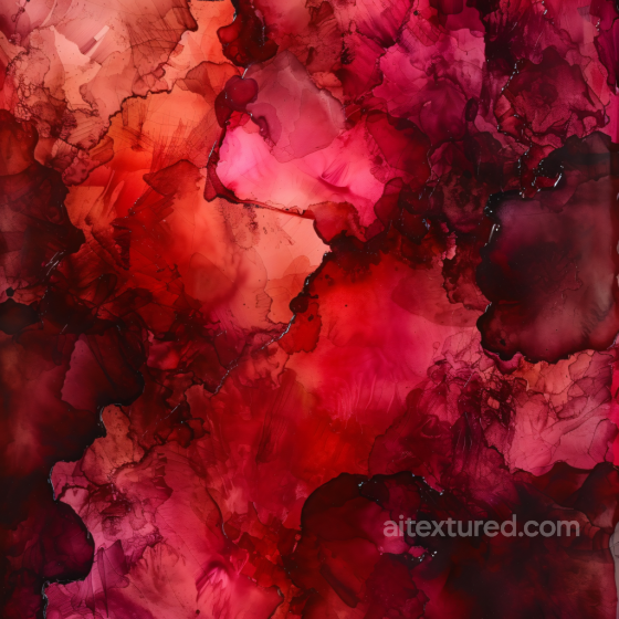Alcohol Ink PBR Texture with Deep Red Wine Swirls and Fluid Marbling Alcohol ink texture preview