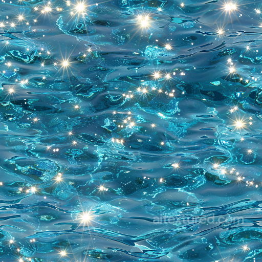 Sparkling Bright Blue Pool Water Seamless Texture with Soft Ripples seamless Water PBR texture