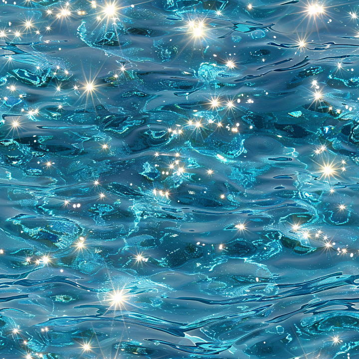Sparkling Bright Blue Pool Water with Soft Ripples seamless PBR texture preview