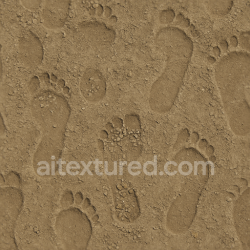 seamless Seamless 8k PBR 3d Texture of Weathered Footprints on Pebbly Soil Surface texture 8k free download PBR