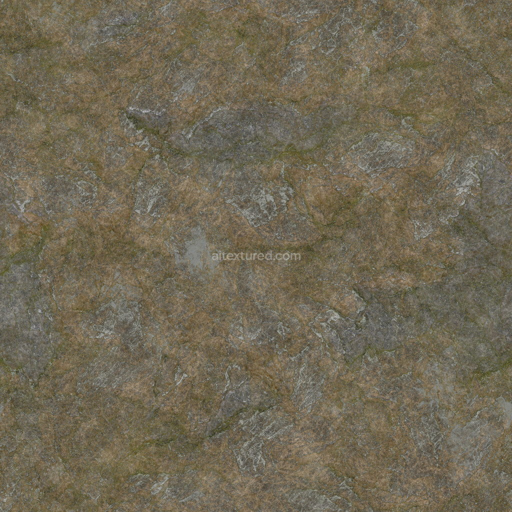 Seamless PBR rock texture with earthy tones and details