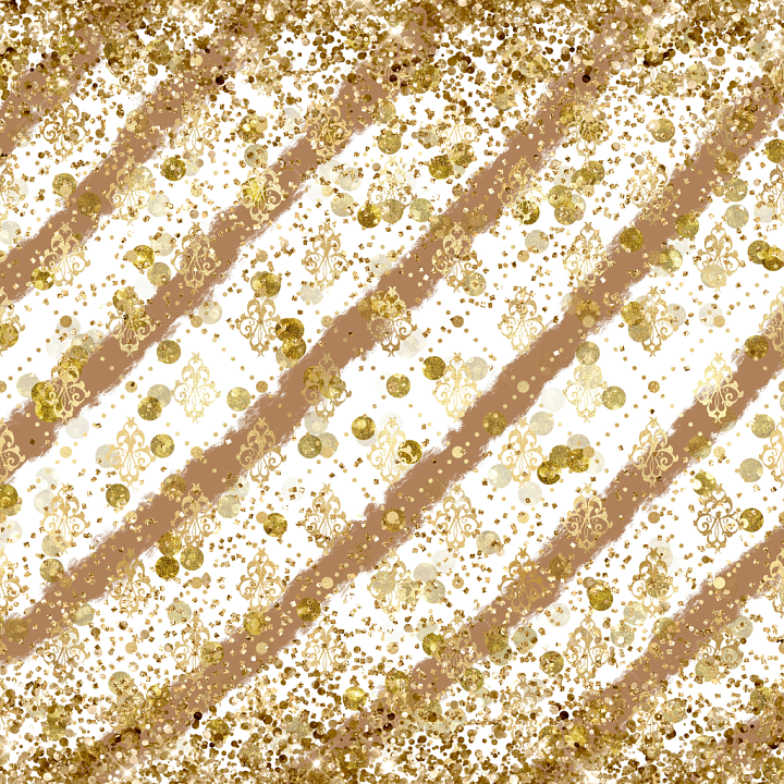 Christmas Glitter Fabric with Gold Sparkles and Striped Pattern seamless PBR texture preview