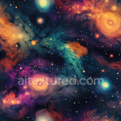 seamless Seamless 3D Space PBR Texture Featuring Colorful Cosmic Nebula and Starfield texture 8k free download PBR