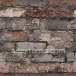 seamless Seamless 3D Cracked Brick Wall PBR Texture with Worn Holes and Weathered Surface texture 8k free download PBR