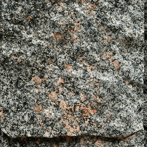 Seamless 3D PBR Granite Stone Texture with Natural Moss and Lichen Detailing