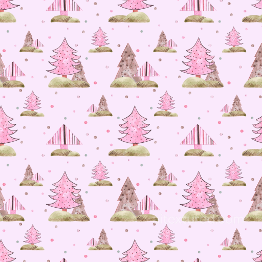 All Christmas Digital paper Texture of Pink Watercolor Christmas Trees on Soft Background seamless All Christmas Digital paper PBR texture
