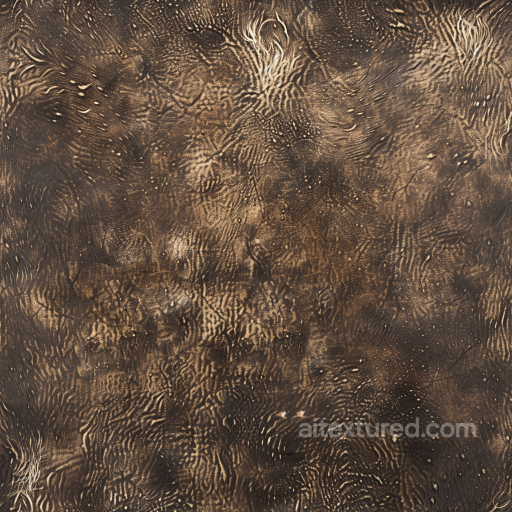 Distressed Dark Brown Leather Seamless Texture with Intricate Wrinkles and Fine Scars seamless Leather PBR texture