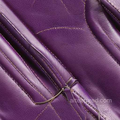 purple pebbled leather PBR texture with detailed stitching and fine grain seamless Leather PBR texture