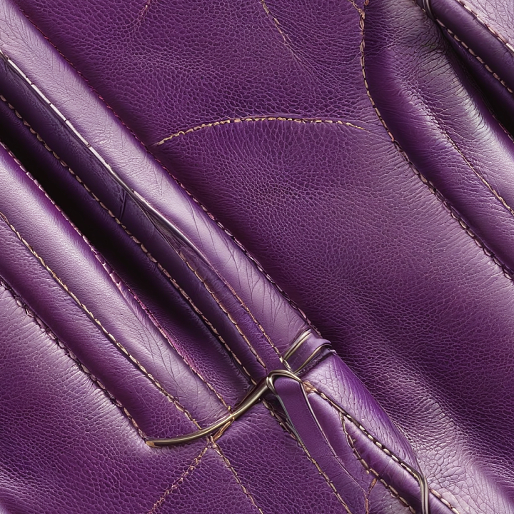 Purple Pebbled Leather With Detailed Stitching And Fine Grain seamless PBR texture preview