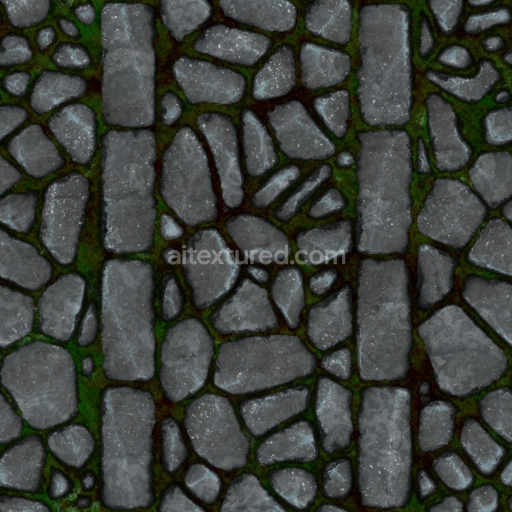 Archviz Floor Ground Path Pathway Rocks Stone — Seamless PBR Texture