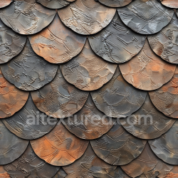 seamless Seamless 3D PBR Layered Embossed Brown Leather Scales Texture texture 8k free download PBR