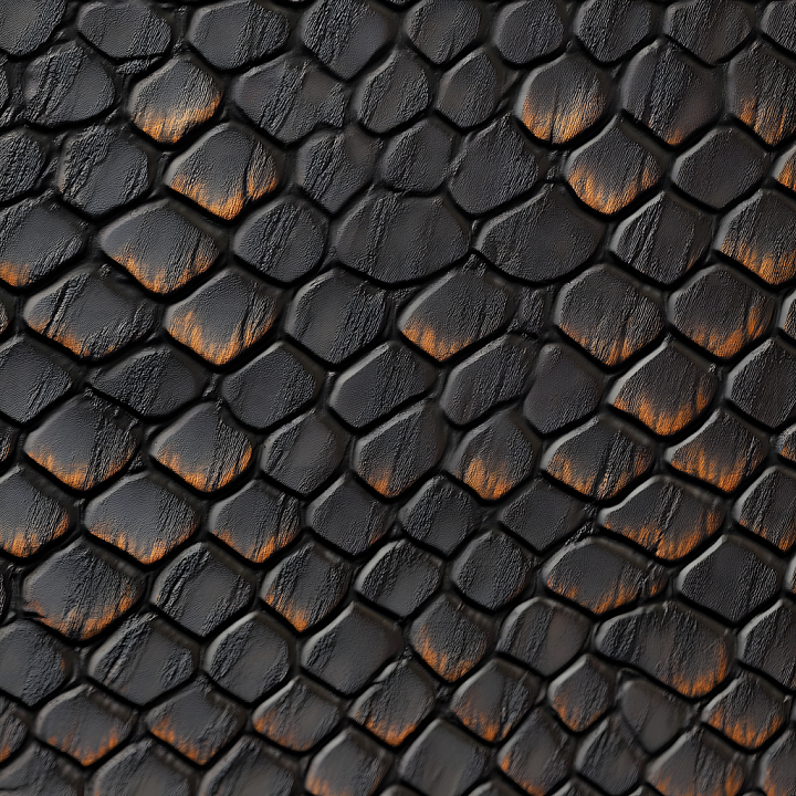 Reptile Skin Featuring Detailed Scales and Wrinkled Surface seamless PBR texture preview
