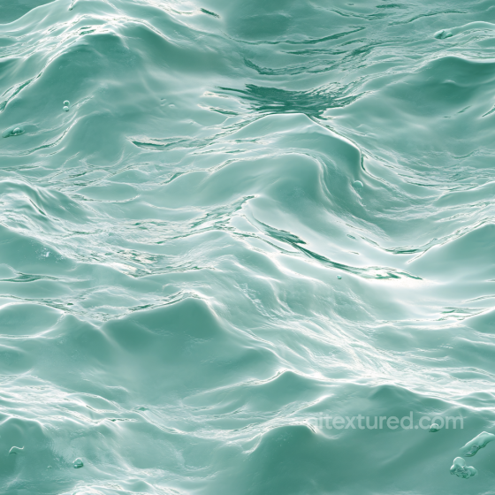 Water PBR Texture Featuring Turquoise Ocean Surface with Soft Waves Water texture preview