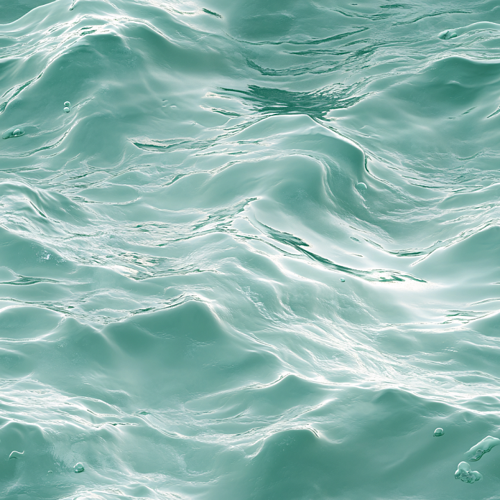 Water Featuring Turquoise Ocean Surface with Soft Waves seamless PBR texture preview