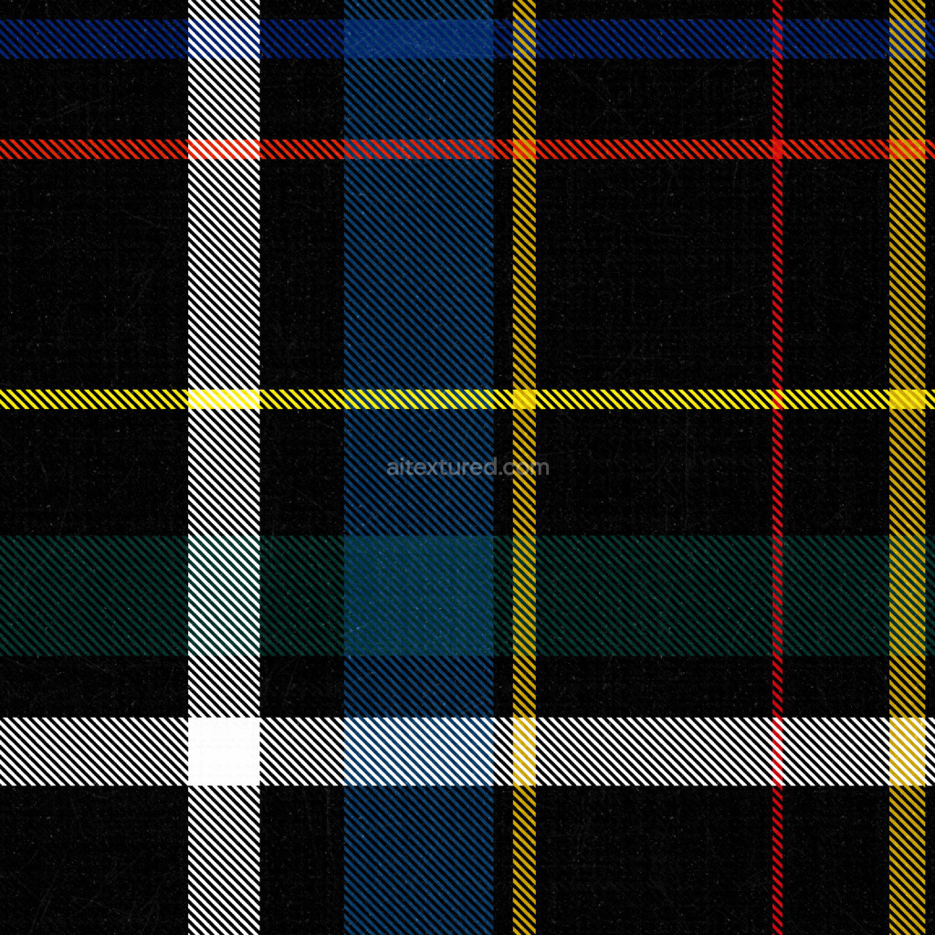 Seamless fabric texture with colorful plaid design