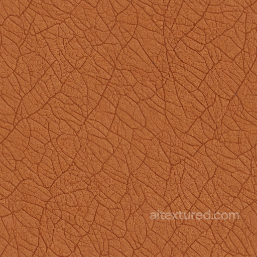 Cracked Brown Leather PBR Texture with Distinct Grain and Wrinkles seamless Leather PBR texture