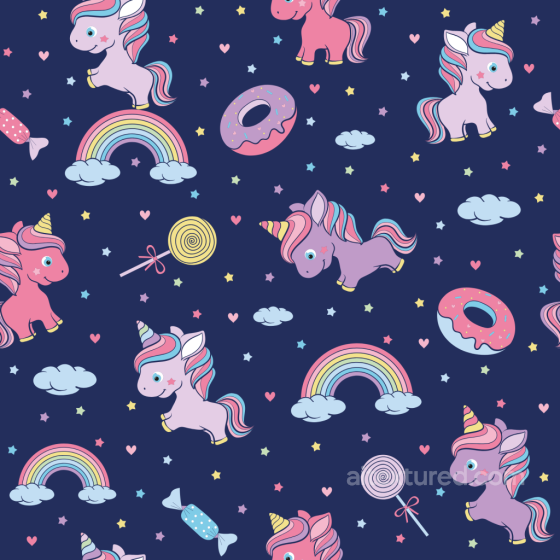 with Baby Boy Unicorns, Rainbows & Candy Pattern Baby Boy texture preview