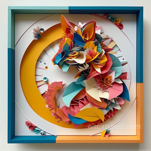 Animal - Seamless 3D PBR Texture Featuring Colorful Origami-Style Chinchilla Design texture preview