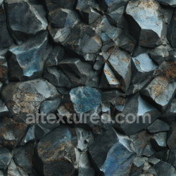 seamless Seamless 3D Dark Basalt Rocky Ground PBR Texture with Rough Edges and Weathered Surfaces texture 8k free download PBR