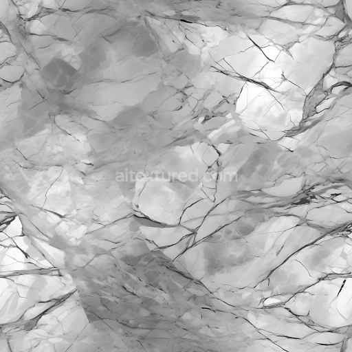 Seamless 3D Gray Marble PBR Texture Featuring Subtle Silver Veining