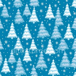 seamless Seamless 3D PBR Texture of Blue Christmas Trees with Snowflakes Pattern texture 8k free download PBR