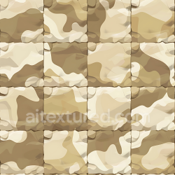 seamless Seamless 3D Desert Camouflage PBR Texture with Soft Organic Shapes in Tan and Brown texture 8k free download PBR
